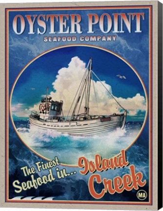 Framed Oyster Point Seafood Co. Print