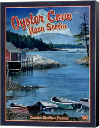 Framed Oyster Cove Nova Scotia Print