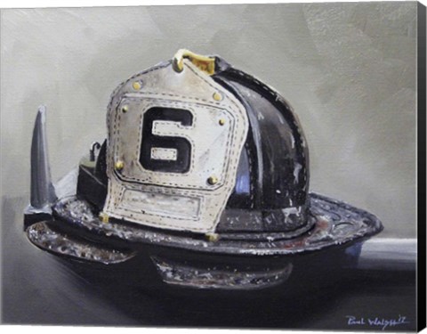 Framed Fire Helmet Print