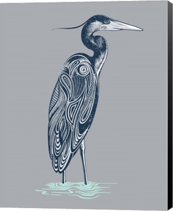 Framed Blue Heron Print