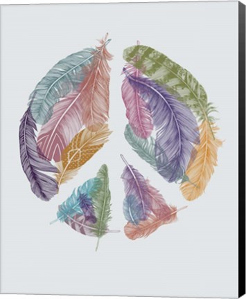 Framed Feathers For Peace Print