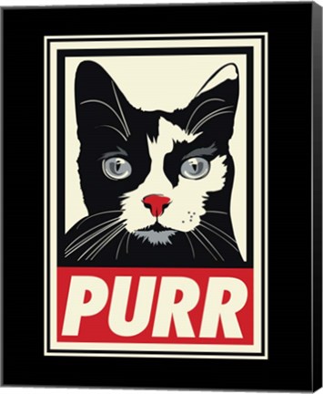 Framed PURR Propaganda Print