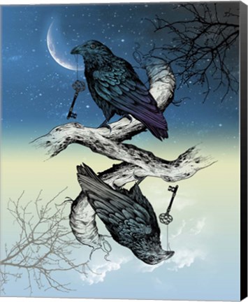 Framed Raven Night and Day Print