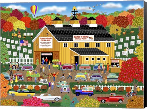 Framed Sweet&#39;n&#39;Sticky Honey Farm Print