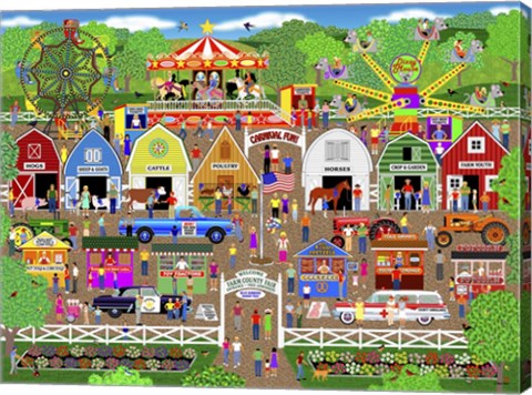Framed Farm County Fair Print