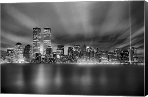 Framed Nyc Wtc Skyline Finished Print