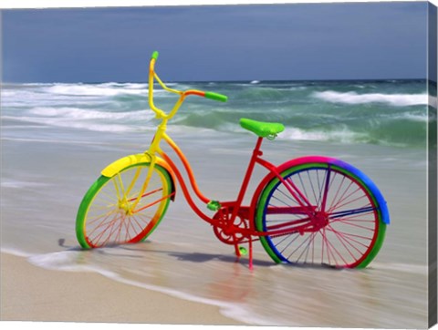 Framed Rainbow Bike Print