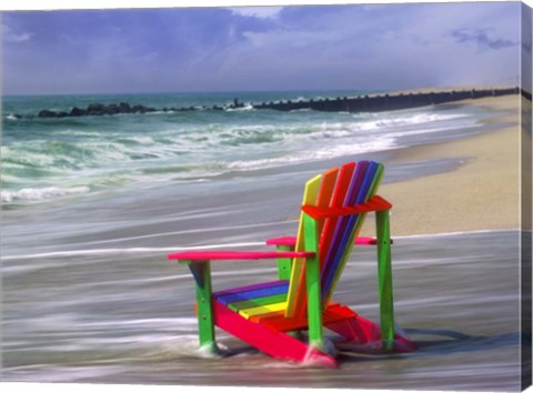 Framed Rainbow Chair Print