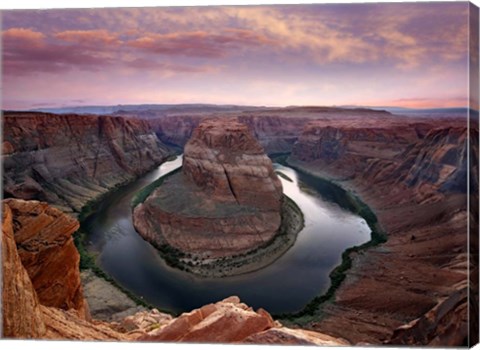 Framed Horseshoe Bend Dusk Print