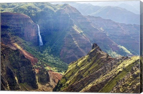 Framed Kauai Waimea Canyon Waipoo Falls Print