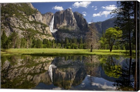 Framed Yosemite Falls Reflection Print