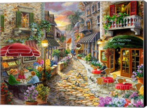 Framed Early Evening in Avola Print