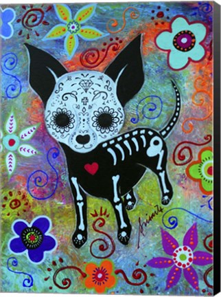 Framed Chihuahua Dog Black Face Al Print