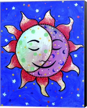 Framed Midnight Sun And Moon Print