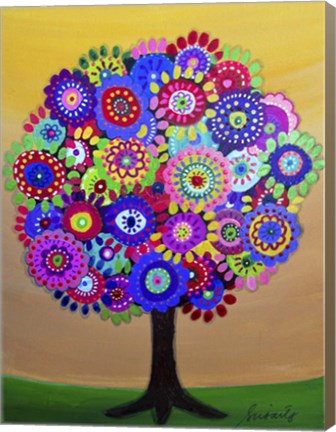 Framed Sunny Tree Of Life Print