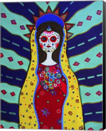 Framed Virgin Guadalupe Dia De Los Muertos Print