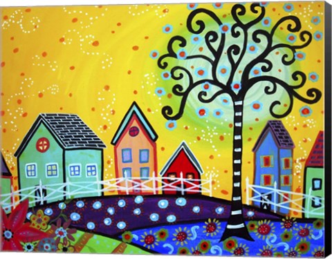 Framed Farm Town 1 Print