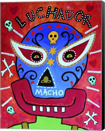 Framed Luchador Print