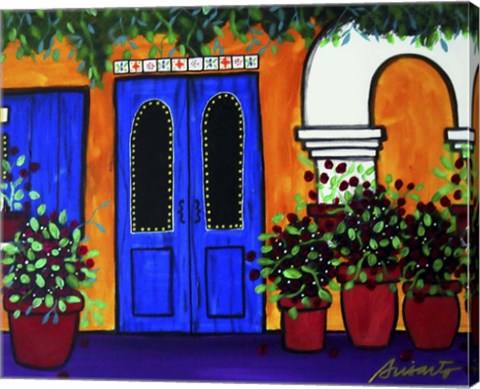 Framed Mexican Blue Door Print