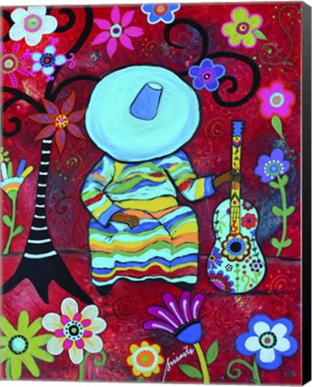 Framed Resting Mariachi Print