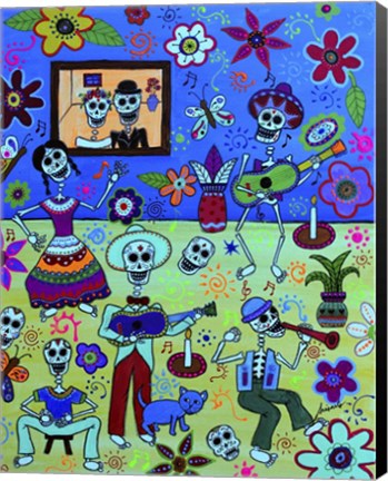 Framed Fiesta Calaveras Amor Print