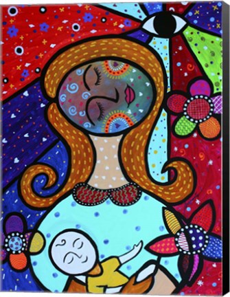 Framed Mother And Child I Print