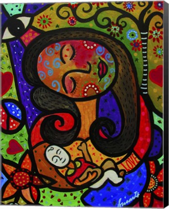 Framed Mother And Child II Print
