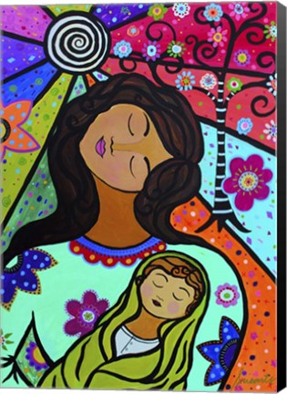 Framed Mother And Child III Print