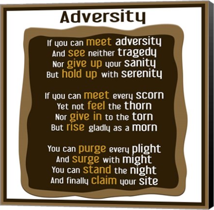 Framed Adversity Print
