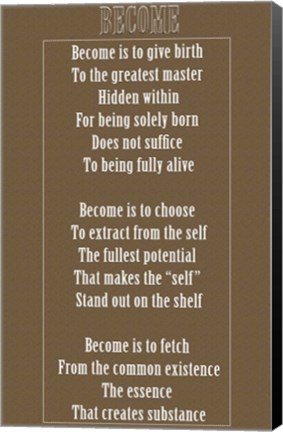 Framed Become Print