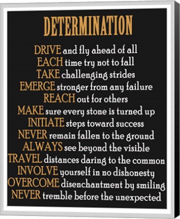Framed Determination Print