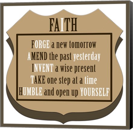Framed Faith 1 Print