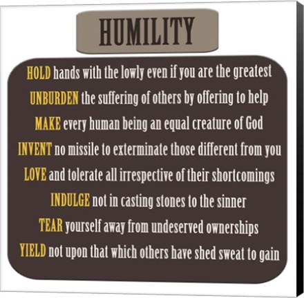 Framed Humility Print