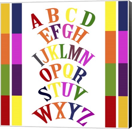 Framed Rainbow Alphabet 2 Print