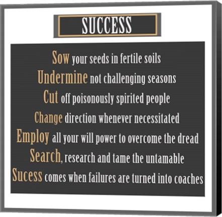 Framed Success Print