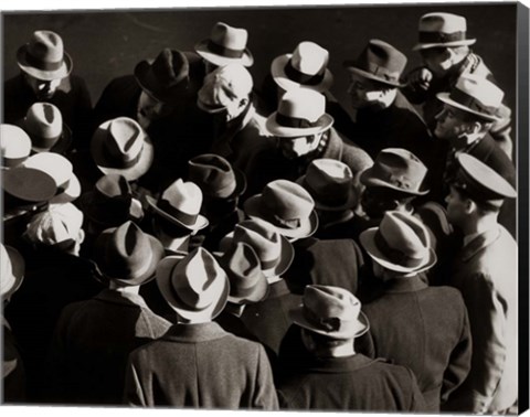 Framed 1930s 1940s Elevated View Of Group of Men Print