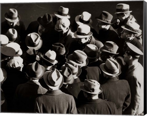 Framed 1930s 1940s Elevated View Of Group of Men Print