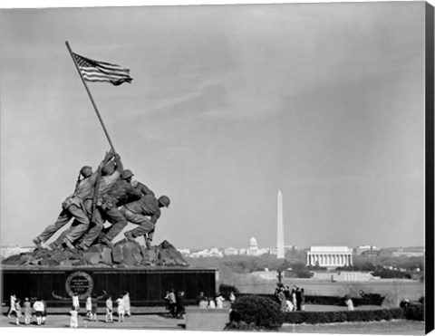 Framed 1960s Marine Corps Monument In Arlington Print