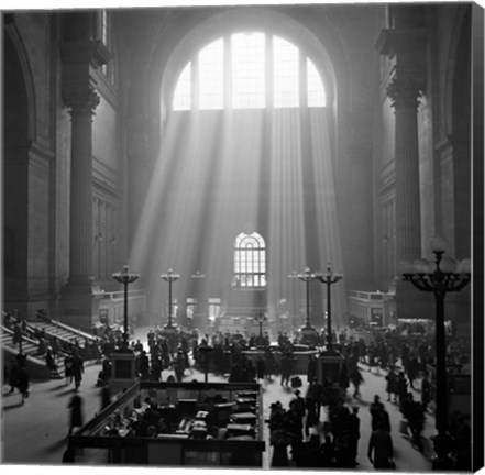 Framed 1930s 1940s Interior Pennsylvania Station New York City? Print