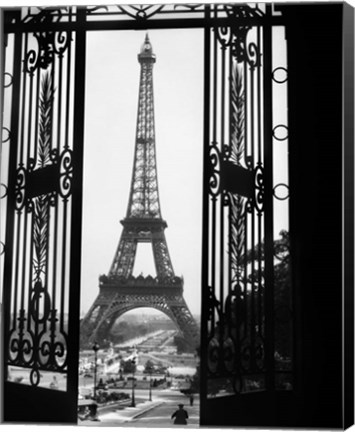 Framed 1920s Eiffel Tower Built 1889 Print