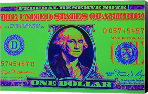 Framed Close-Up Detail American Dollar Bil Print
