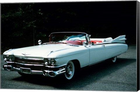 Framed 1950s 1959 El Dorado Biarritz Cadillac Convertible Print