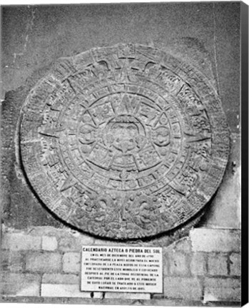 Framed Aztec Calendar Stone Of The Sun Print