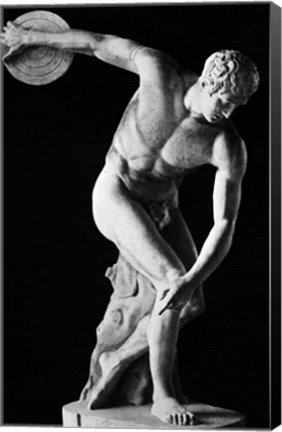 Framed Classical Nude Figure Discus Thrower Print