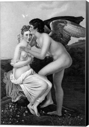 Framed Love Of Psyche By F.P. Gerard Eros Print