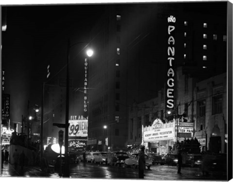 Framed 1950s 1953 Pantages Theater Academy Awards Print