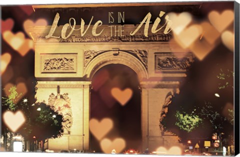 Framed Love is in the Arc de Triomphe v2 Print