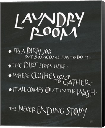 Framed Laundry Room Sayings Print