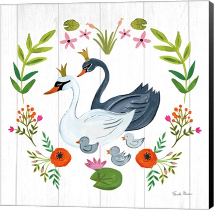 Framed Swan Love IV Print