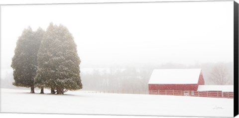 Framed Winter Farm Print